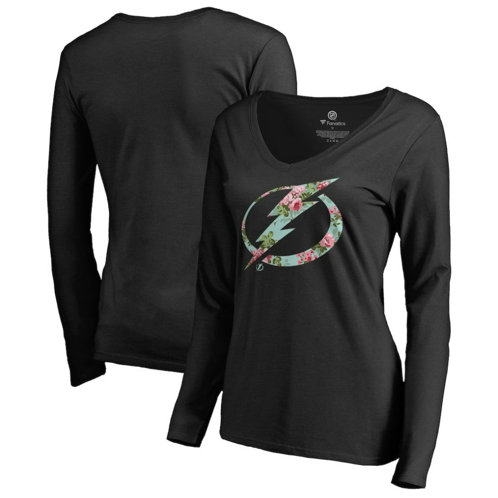 Tampa Bay Lightning Women's Lovely Long Sleeve V-Neck T-Shirt