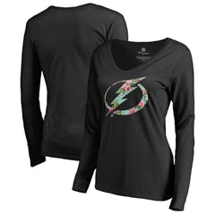 Tampa Bay Lightning Women's Lovely Long Sleeve V-Neck T-Shirt