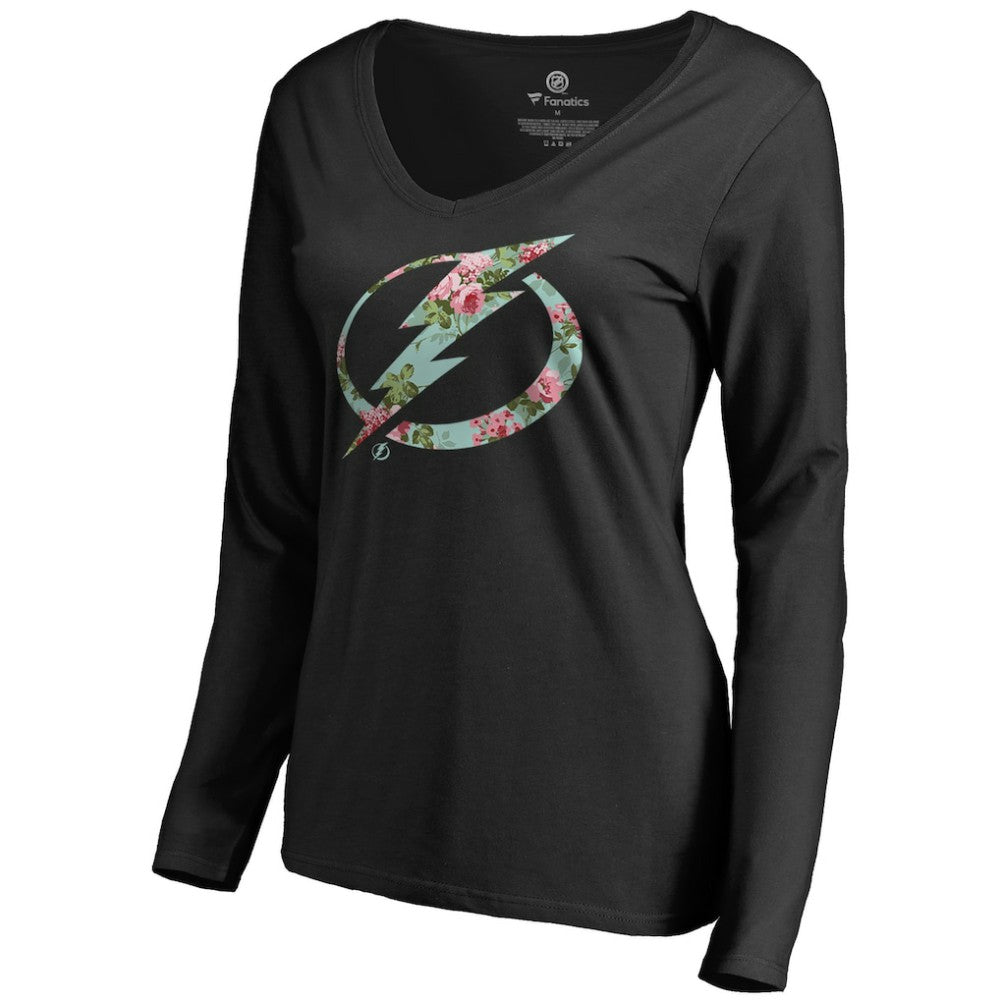 Tampa Bay Lightning Women's Lovely Long Sleeve V-Neck T-Shirt