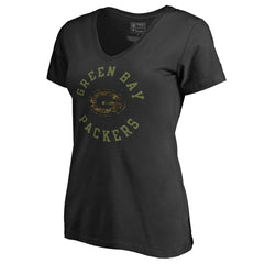 NFL Green Bay Packers Women's Camo Collection Liberty V-Neck T-Shirt