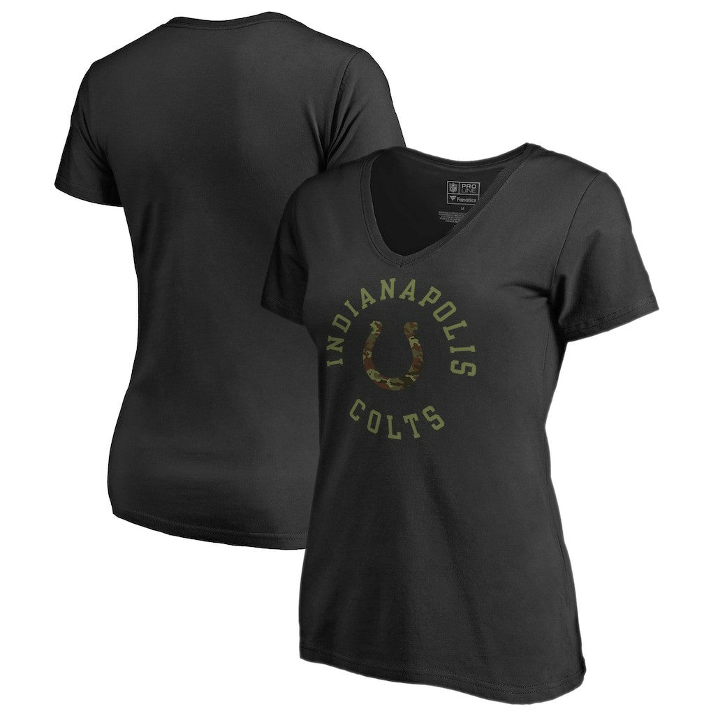 NFL Indianapolis Colts Women's Camo Collection Liberty V-Neck T-Shirt