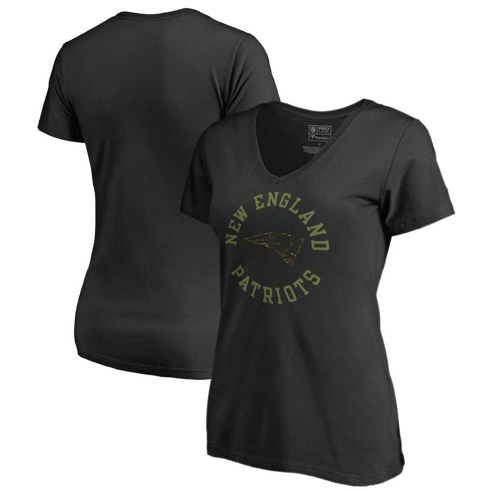 NFL New England Patriots Women's Camo Collection Liberty V-Neck T-Shirt