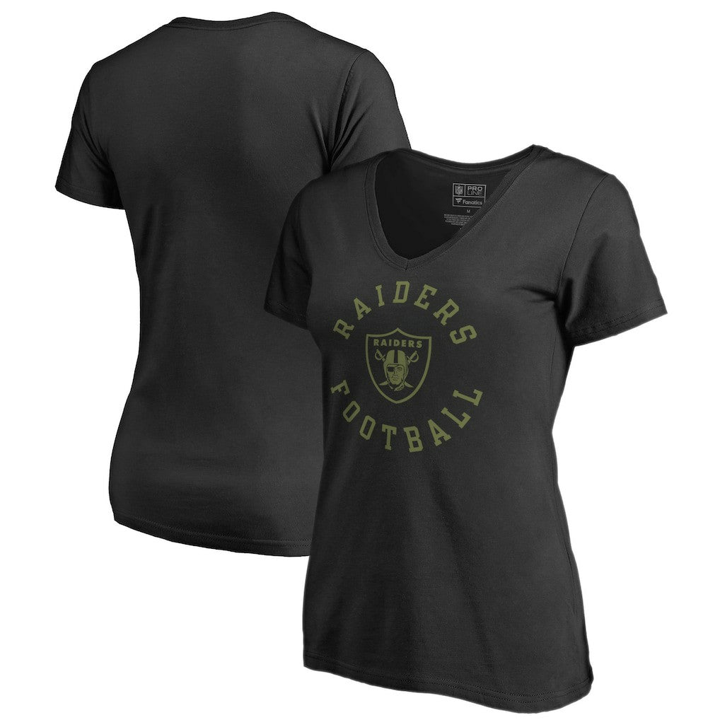 NFL Las Vegas Raiders Women's Camo Collection Liberty V-Neck T-Shirt