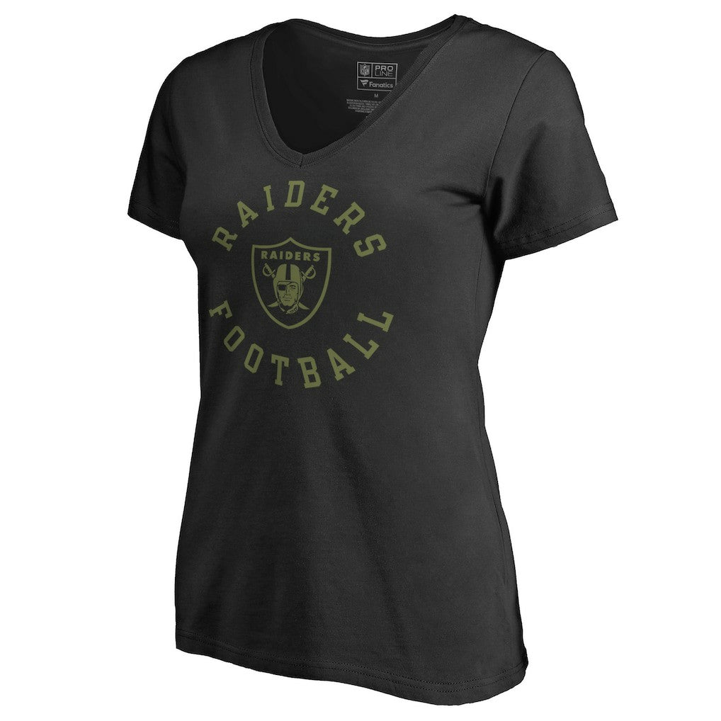 NFL Las Vegas Raiders Women's Camo Collection Liberty V-Neck T-Shirt