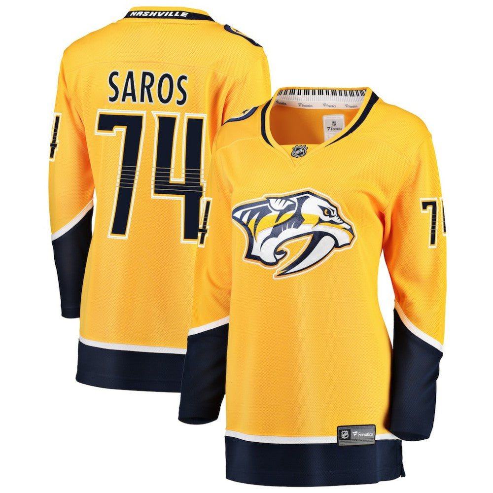 Juuse Saros Nashville Predators Fanatics Women's Breakaway Player Jersey