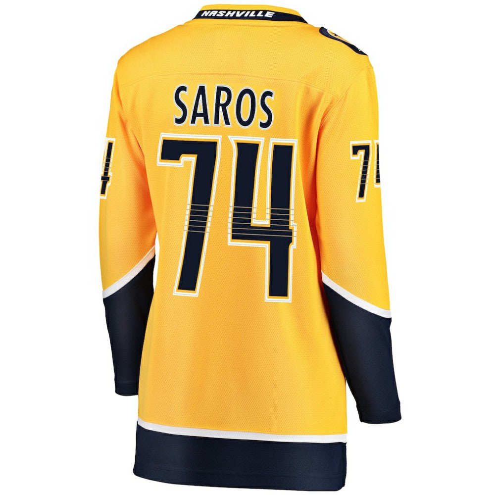 Juuse Saros Nashville Predators Fanatics Women's Breakaway Player Jersey