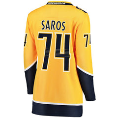 Juuse Saros Nashville Predators Fanatics Women's Breakaway Player Jersey