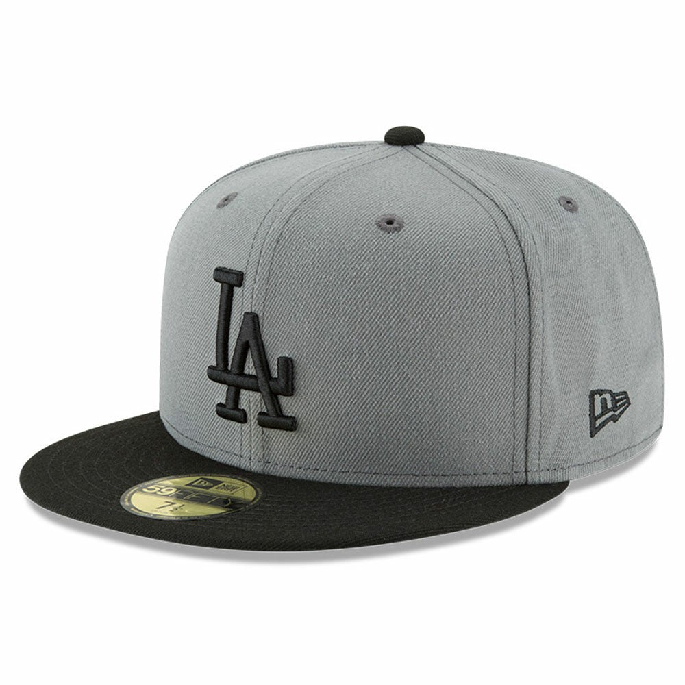 Los Angeles Dodgers Two-Tone 59FIFTY Fitted Hat - Gray/Black | New Era