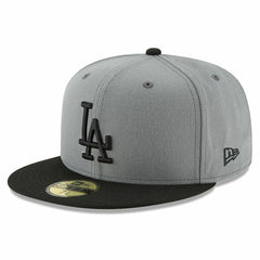 Los Angeles Dodgers Two-Tone 59FIFTY Fitted Hat - Gray/Black | New Era