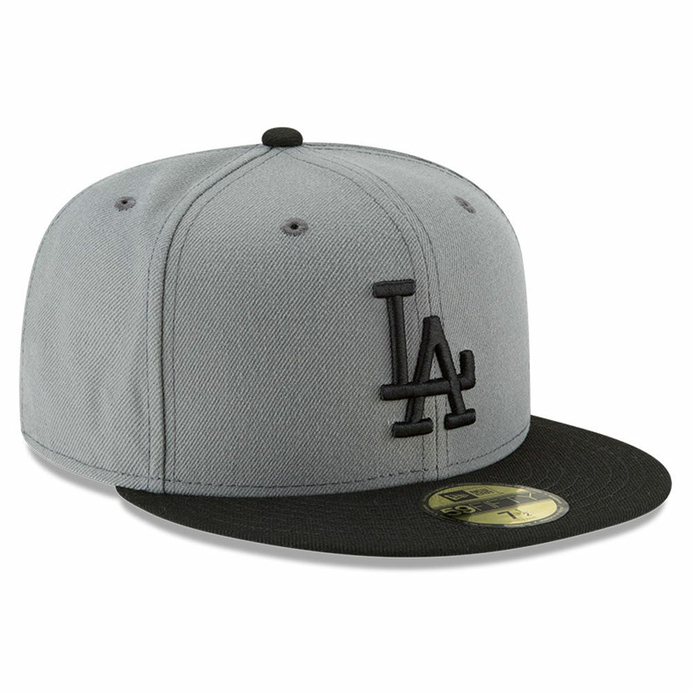 Los Angeles Dodgers Two-Tone 59FIFTY Fitted Hat - Gray/Black | New Era