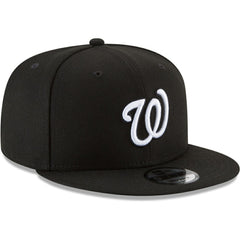Washington Nationals Black & White 9FIFTY Snapback Hat - Black | New Era