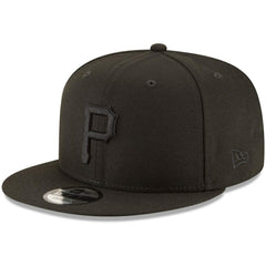 Pittsburgh Pirates Black on Black 9FIFTY Team Snapback Adjustable Hat - Black | New Era
