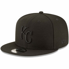 Kansas City Royals Black on Black 9FIFTY Team Snapback Adjustable Hat - Black | New Era