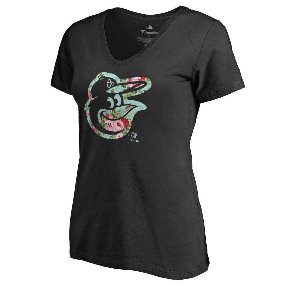 Baltimore Orioles Women's Lovely V-Neck T-Shirt - Black