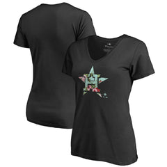 Houston Astros Women's Lovely V-Neck T-Shirt - Black