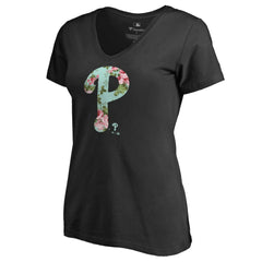 Philadelphia Phillies Women's Lovely V-Neck T-Shirt - Black