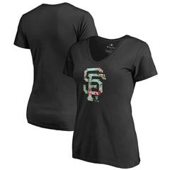 San Francisco Giants Women's Lovely V-Neck T-Shirt - Black