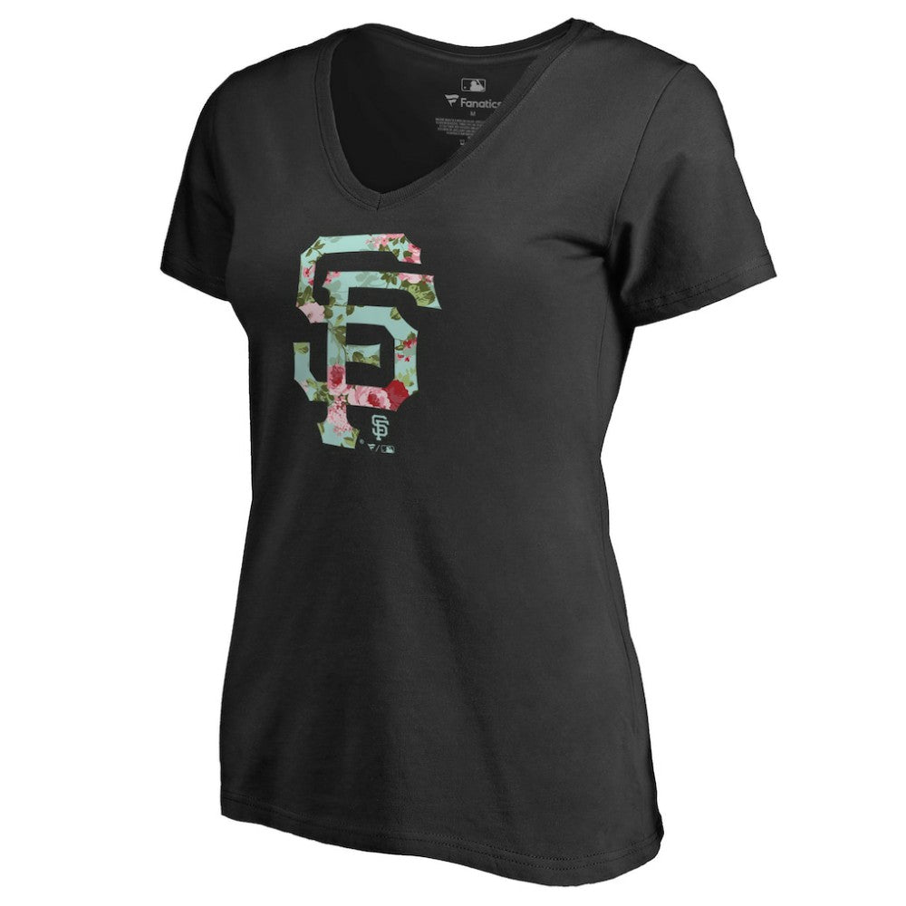 San Francisco Giants Women's Lovely V-Neck T-Shirt - Black