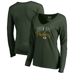 NFL Green Bay Packers Women's Graceful Long Sleeve V-Neck T-Shirt