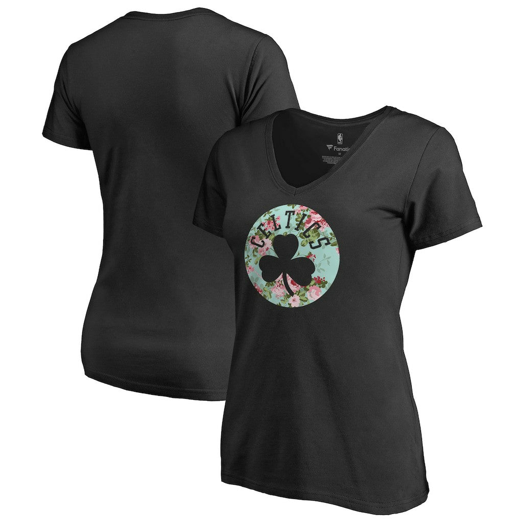 Boston Celtics Lovely V-Neck T-Shirt - Black cheap