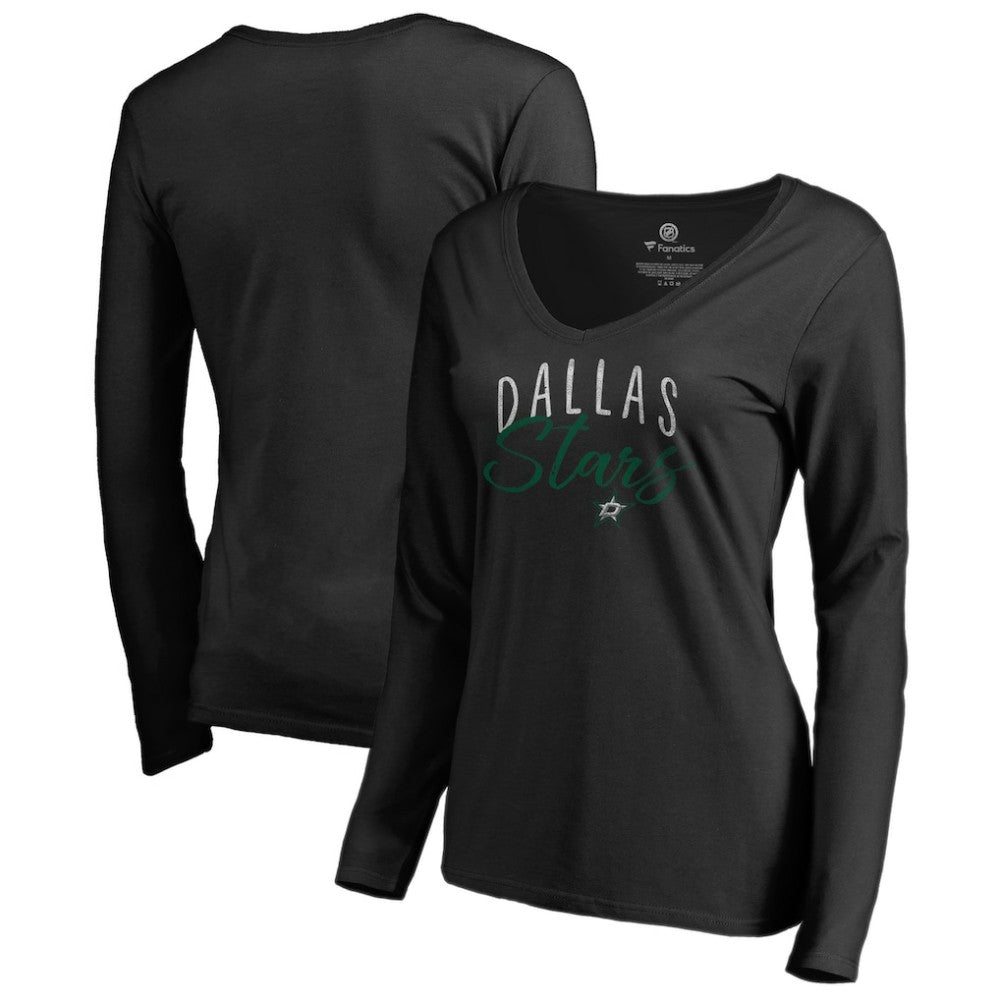 Dallas Stars Women's Graceful Long Sleeve V-Neck T-Shirt