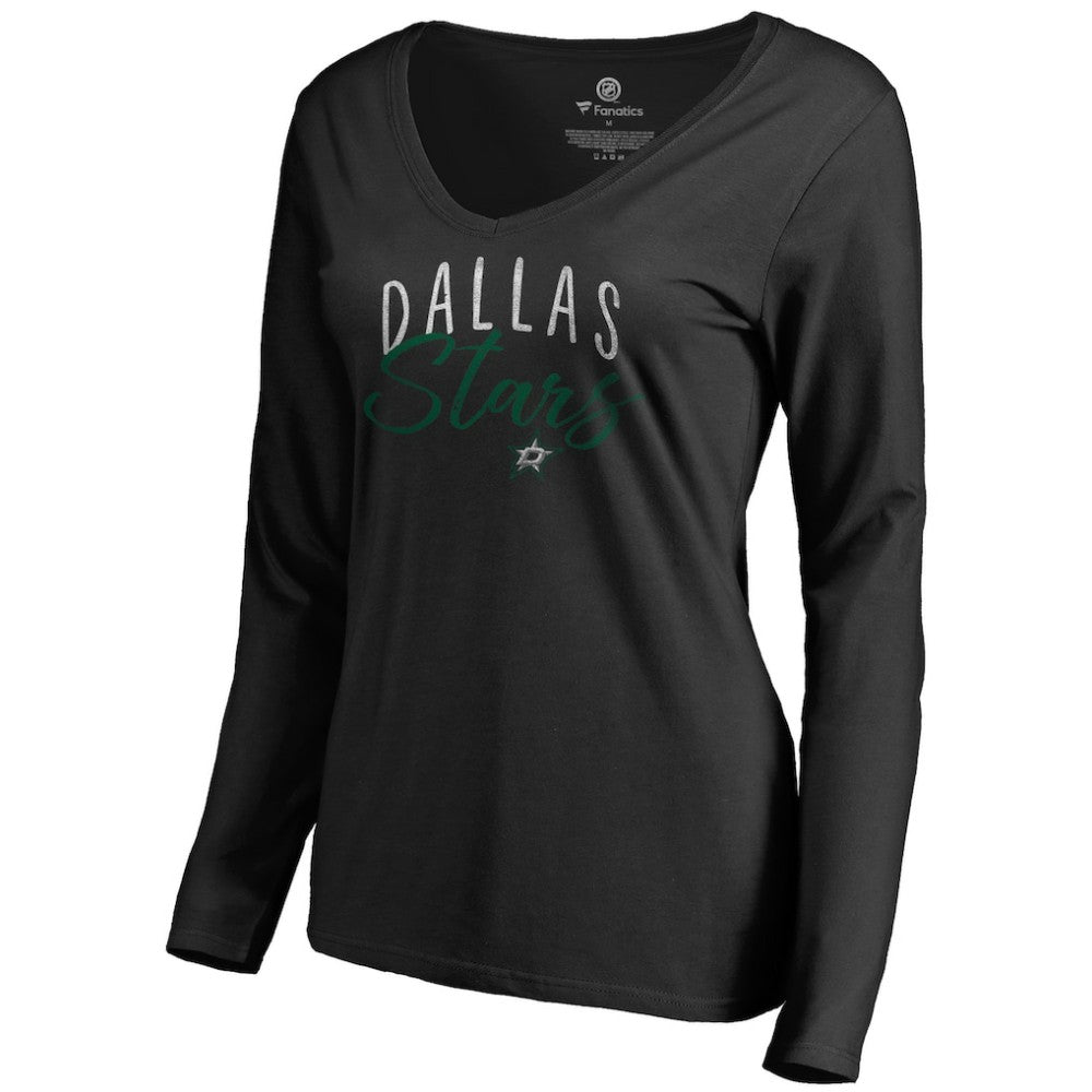 Dallas Stars Women's Graceful Long Sleeve V-Neck T-Shirt