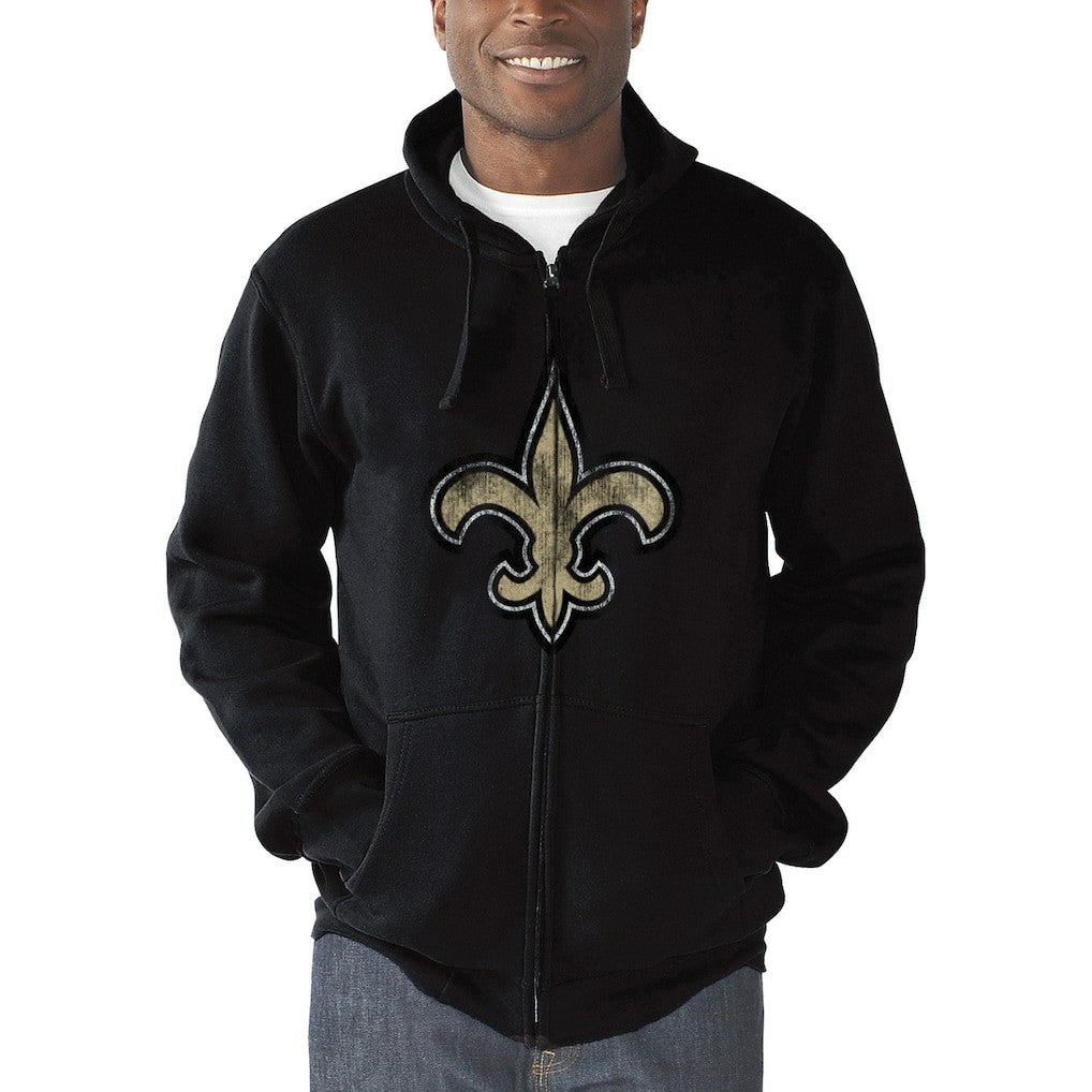 NFL New Orleans Saints G-III Sports by Carl Banks Primary Logo Full-Zip Hoodie