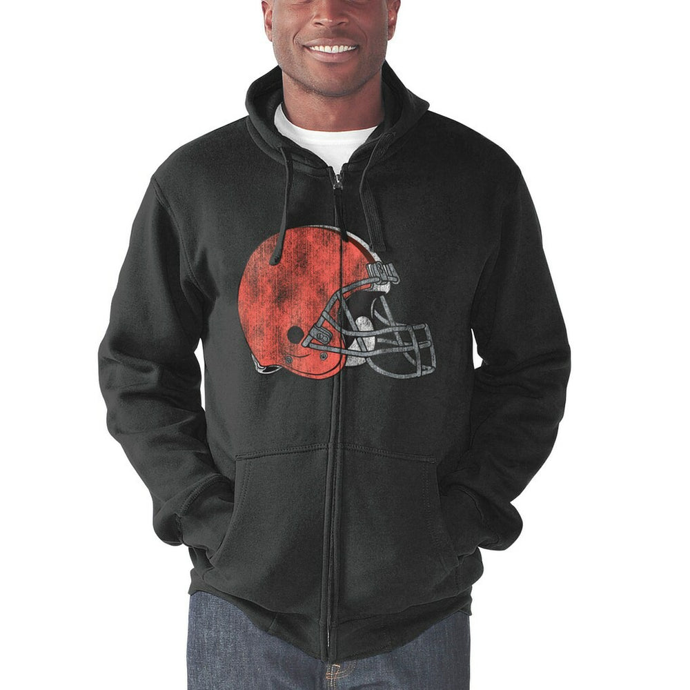 NFL Cleveland Browns G-III Sports by Carl Banks Primary Logo Full-Zip Hoodie