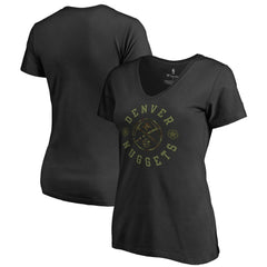 Denver Nuggets Women's Liberty Camo V-Neck T-Shirt sale - Black on sale