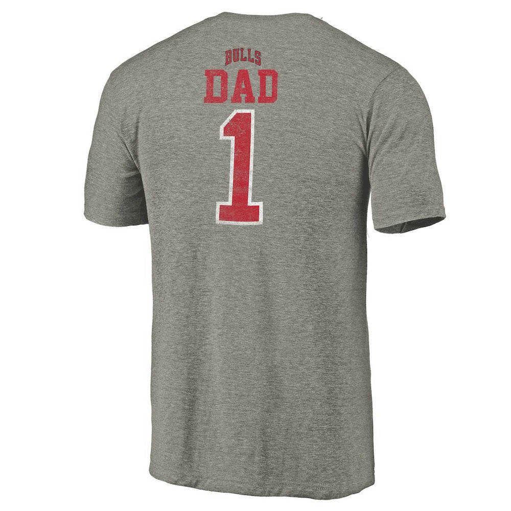 Chicago Bulls Greatest Dad Tri-Blend T-Shirt sale - Gray discount