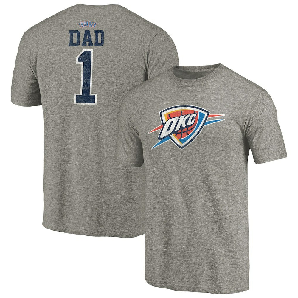 Oklahoma City Thunder Greatest Dad Tri-Blend T-Shirt - Gray on sale