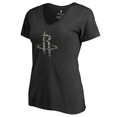 Houston Rockets Women's Cloak Camo V-Neck T-Shirt - Black outlet