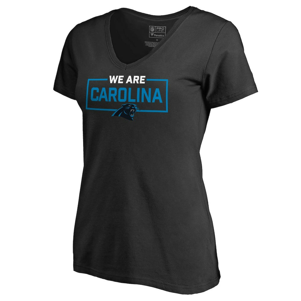 NFL Carolina Panthers Women's We Are Icon V-Neck T-Shirt