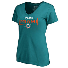 NFL Miami Dolphins Women's We Are Icon V-Neck T-Shirt
