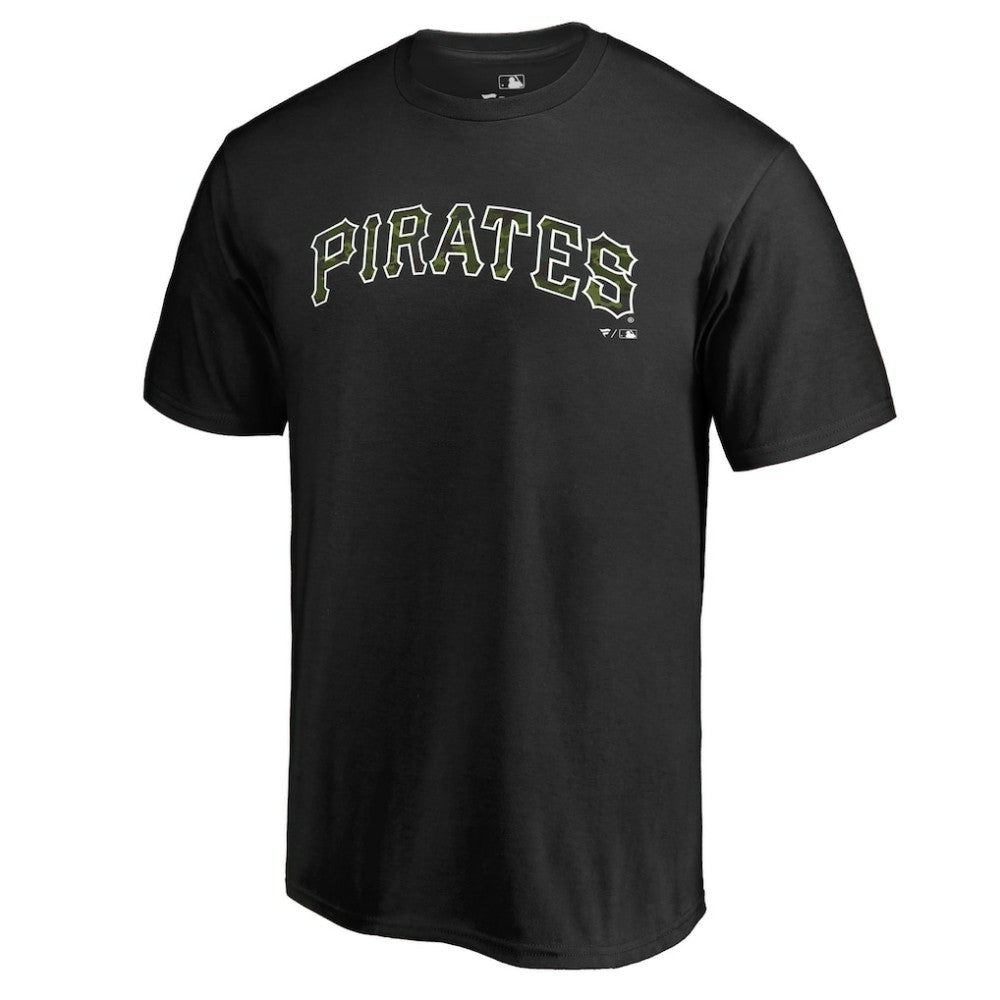 Pittsburgh Pirates Armed Forces Wordmark T-Shirt - Black