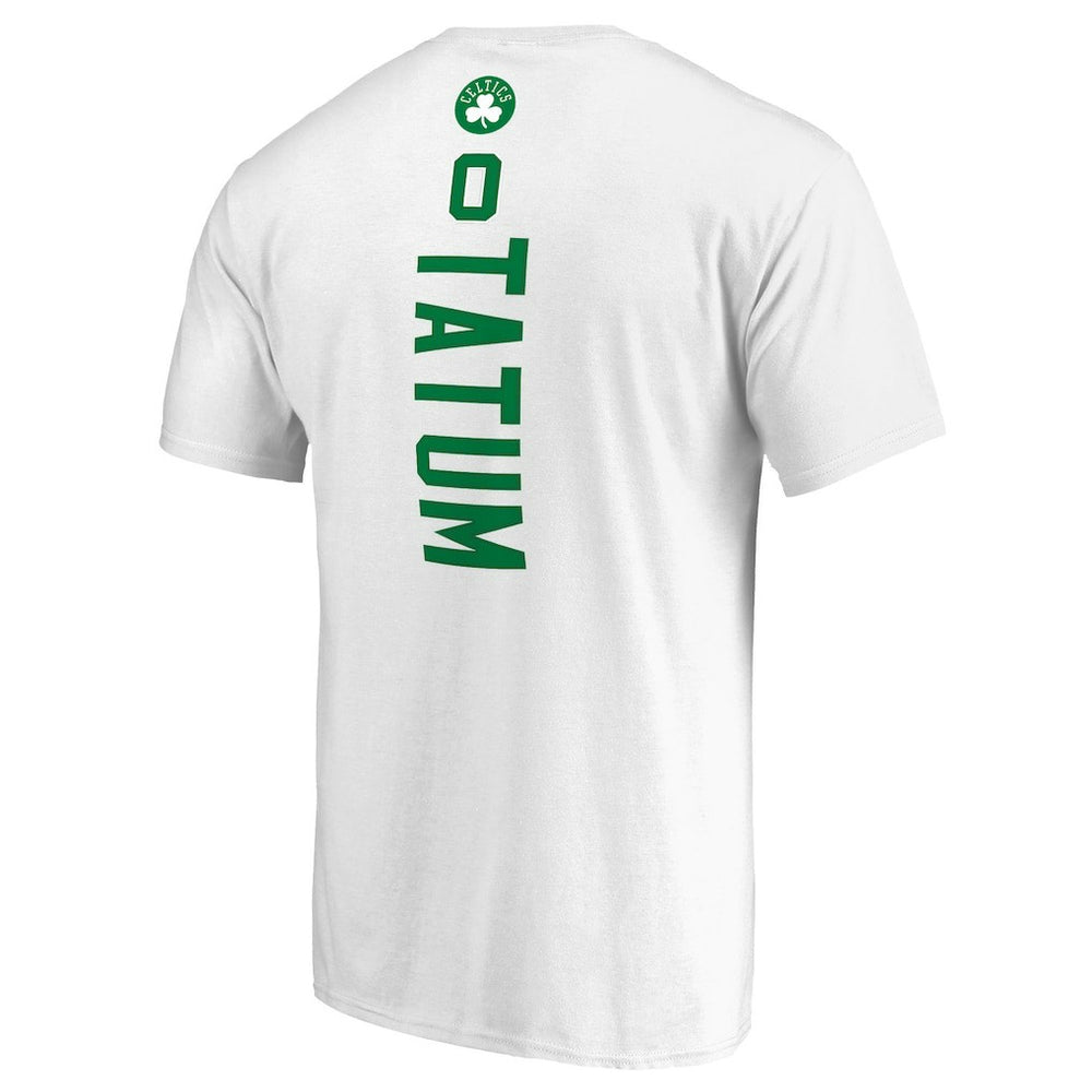 Jayson Tatum Boston Celtics Backer Name & Number T-Shirt - White shop