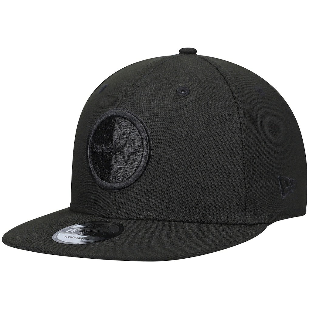 NFL Pittsburgh Steelers Black On Black 9FIFTY Adjustable Hat