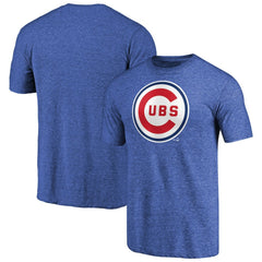 Chicago Cubs Cooperstown Collection Forbes Tri-Blend T-Shirt - Heathered Royal