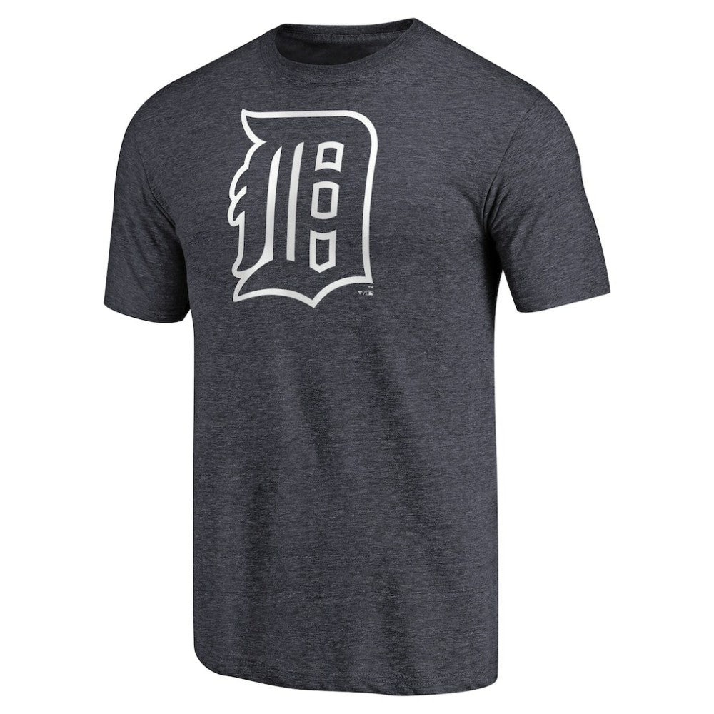 Detroit Tigers Cooperstown Collection Forbes Tri-Blend T-Shirt - Heathered Navy