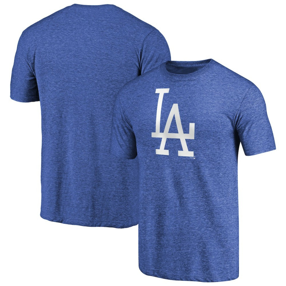 Los Angeles Dodgers Cooperstown Collection Forbes Tri-Blend T-Shirt - Heathered Royal