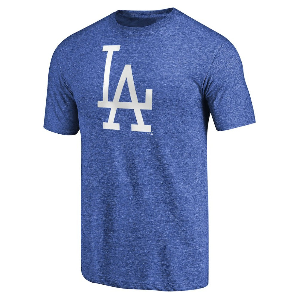 Los Angeles Dodgers Cooperstown Collection Forbes Tri-Blend T-Shirt - Heathered Royal