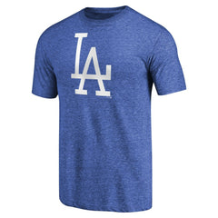 Los Angeles Dodgers Cooperstown Collection Forbes Tri-Blend T-Shirt - Heathered Royal