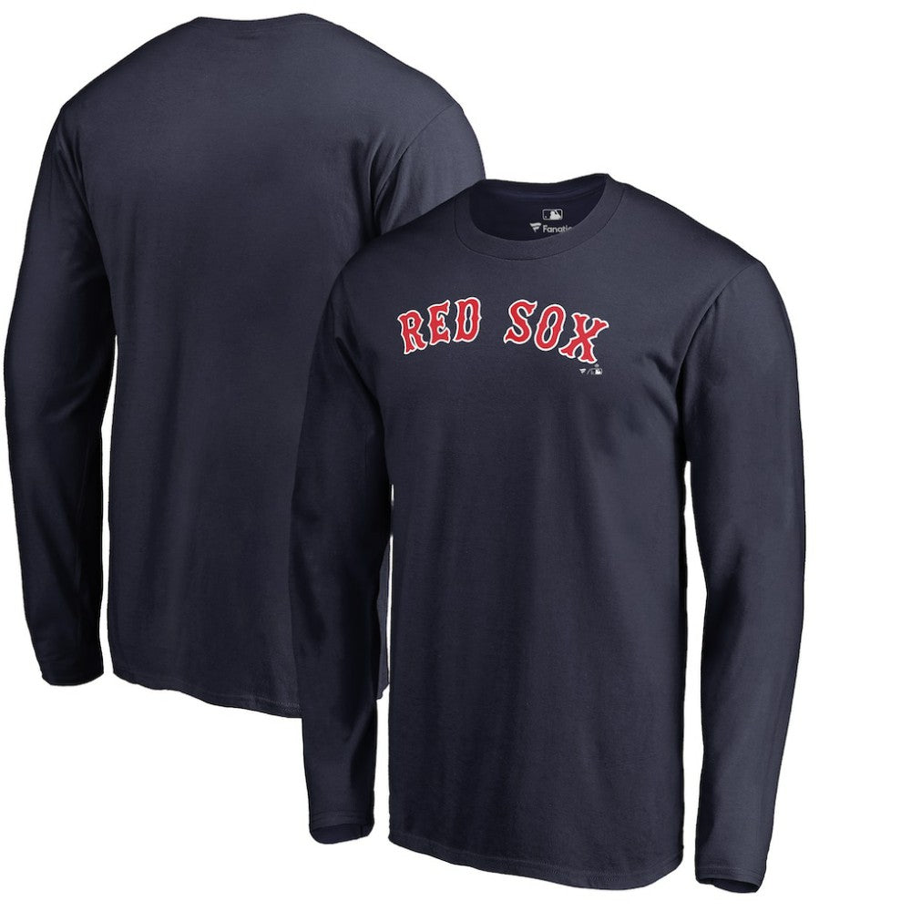Boston Red Sox Team Wordmark Long Sleeve T-Shirt - Navy