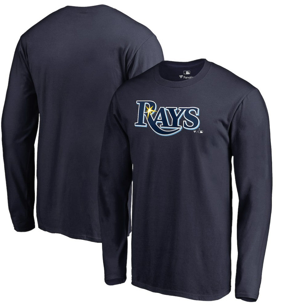 Tampa Bay Rays Team Wordmark Long Sleeve T-Shirt - Navy