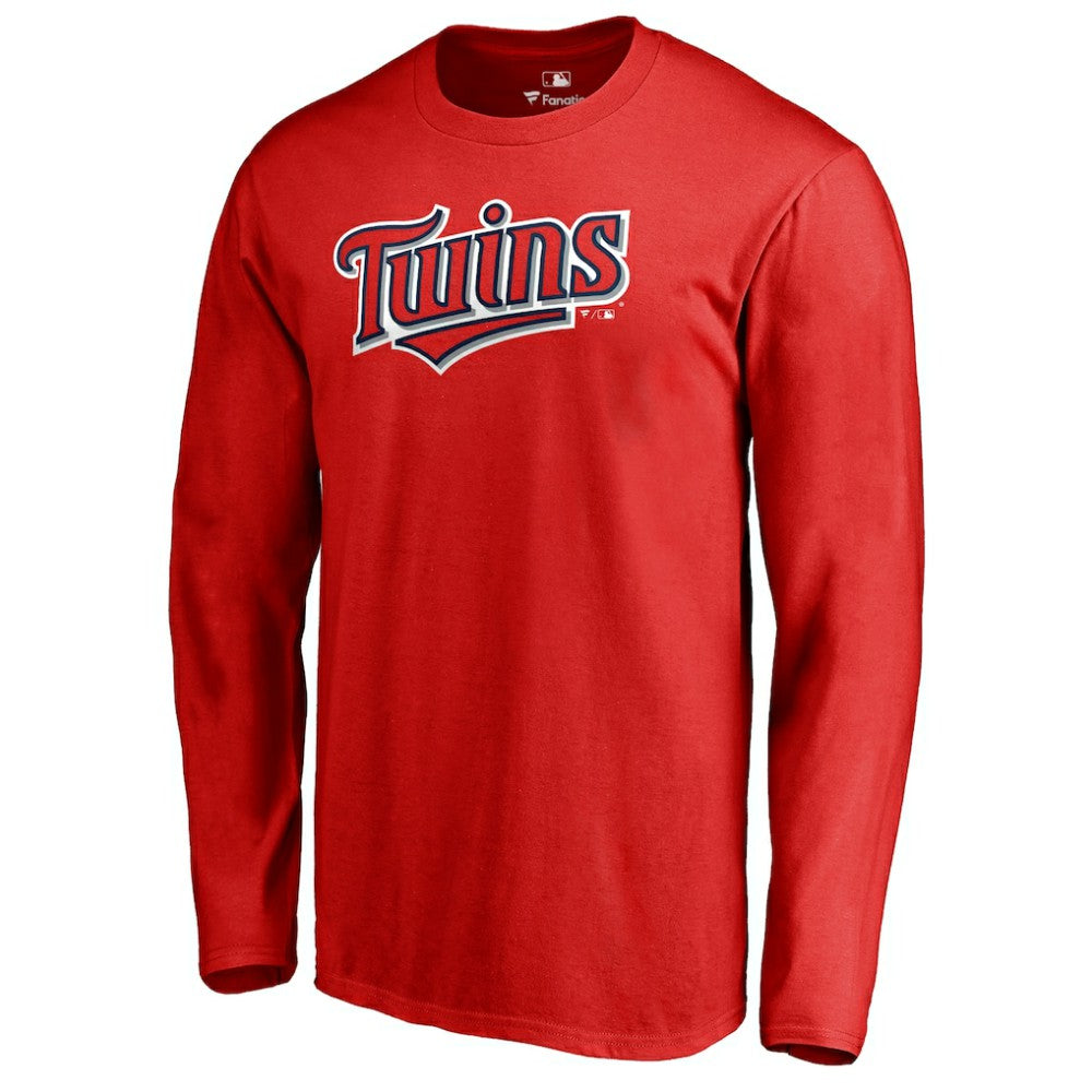 Minnesota Twins Team Wordmark Long Sleeve T-Shirt - Red