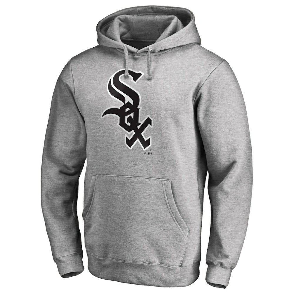 Chicago White Sox Official Wordmark Fitted Pullover Hoodie - Heather Gray