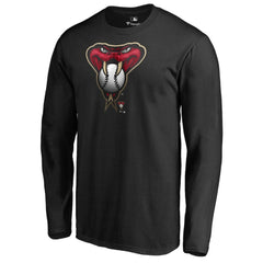 Arizona Diamondbacks Midnight Mascot Long Sleeve T-Shirt - Black