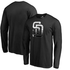 San Diego Padres Midnight Mascot Long Sleeve T-Shirt - Black