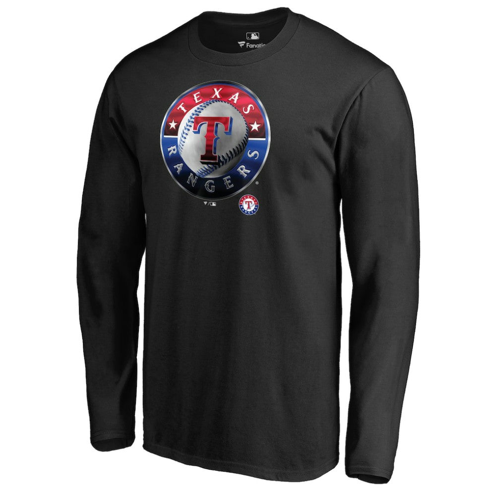 Texas Rangers Midnight Mascot Long Sleeve T-Shirt - Black