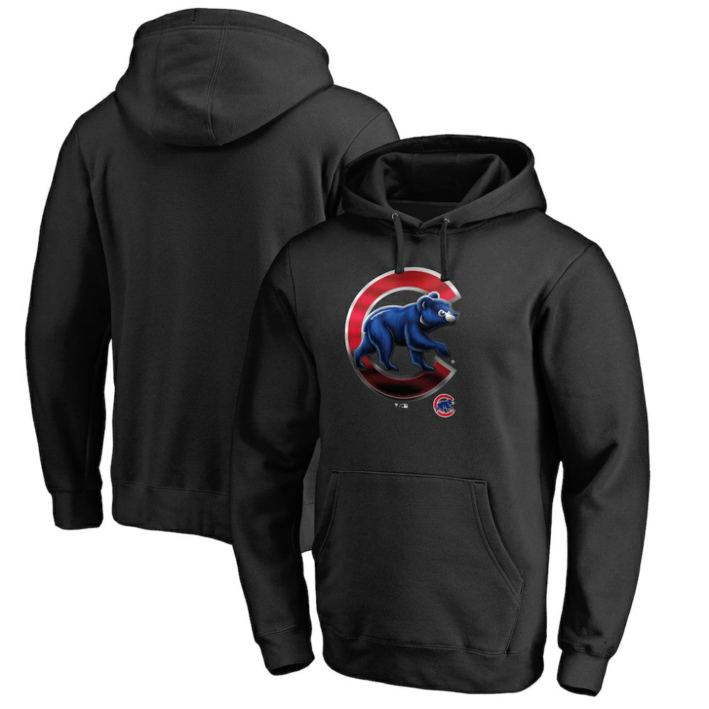 Chicago Cubs Midnight Mascot Pullover Hoodie - Black
